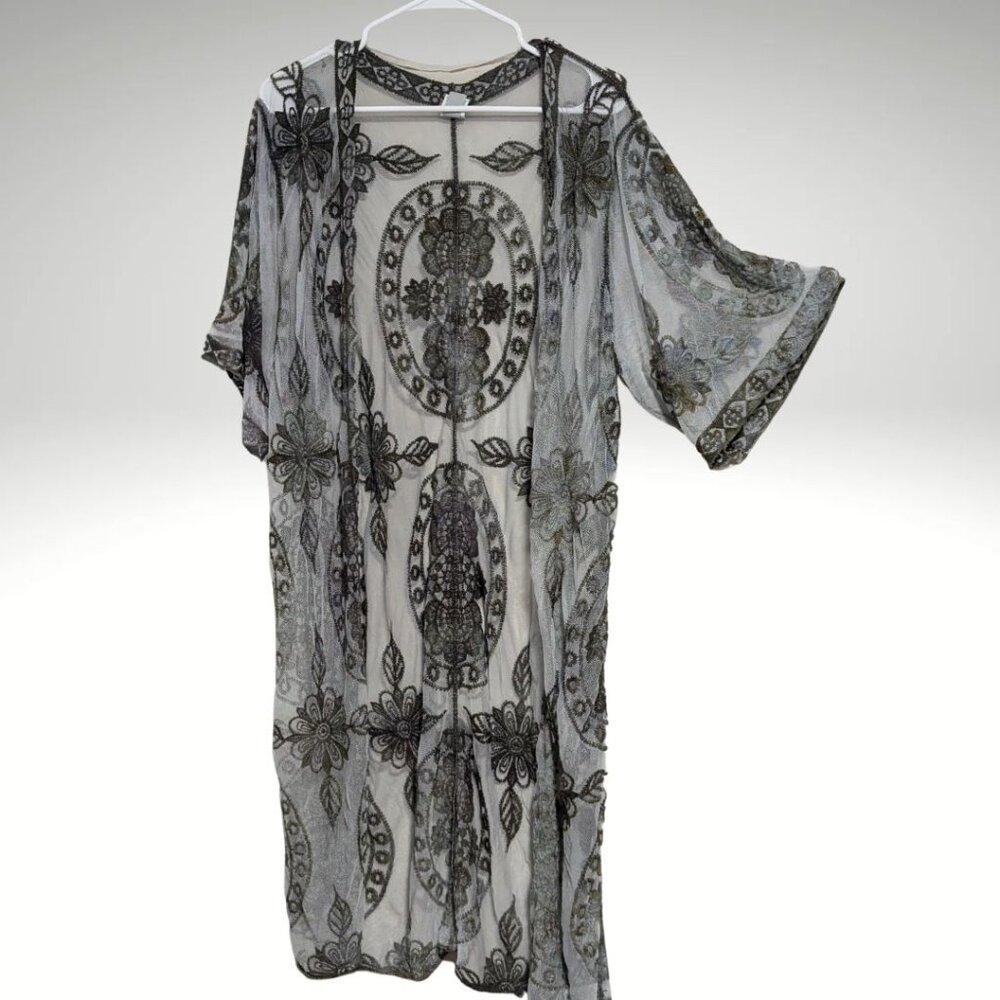 NWOT Hand Dyed Lace Kimono S/M